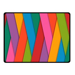 Colorful Lines Pattern Double Sided Fleece Blanket (small) 