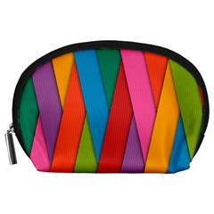 Colorful Lines Pattern Accessory Pouches (large) 