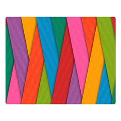 Colorful Lines Pattern Double Sided Flano Blanket (large) 