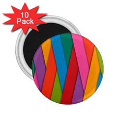 Colorful Lines Pattern 2 25  Magnets (10 Pack) 