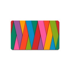 Colorful Lines Pattern Magnet (name Card)