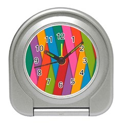 Colorful Lines Pattern Travel Alarm Clocks