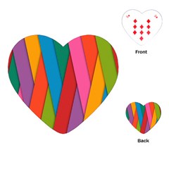 Colorful Lines Pattern Playing Cards (heart) 