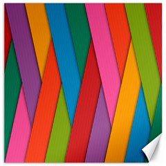 Colorful Lines Pattern Canvas 12  X 12  