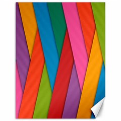 Colorful Lines Pattern Canvas 12  X 16   by Simbadda