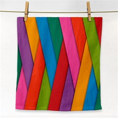 Colorful Lines Pattern Face Towel