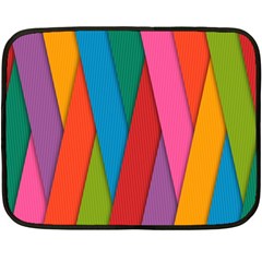 Colorful Lines Pattern Double Sided Fleece Blanket (mini)  by Simbadda