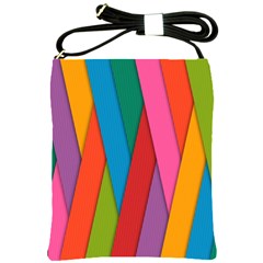 Colorful Lines Pattern Shoulder Sling Bags