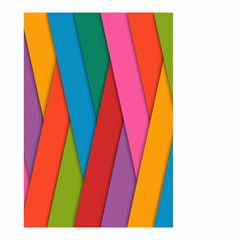 Colorful Lines Pattern Small Garden Flag (two Sides)