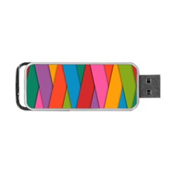 Colorful Lines Pattern Portable Usb Flash (one Side)