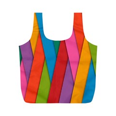 Colorful Lines Pattern Full Print Recycle Bags (m) 