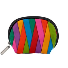 Colorful Lines Pattern Accessory Pouches (small) 