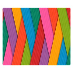 Colorful Lines Pattern Double Sided Flano Blanket (small) 