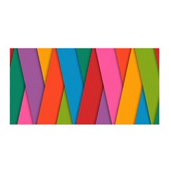 Colorful Lines Pattern Satin Wrap