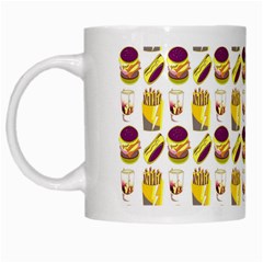 Hamburger And Fries White Mugs