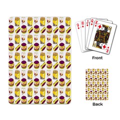 Hamburger And Fries Playing Card