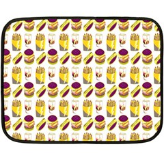 Hamburger And Fries Fleece Blanket (Mini)