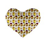 Hamburger And Fries Standard 16  Premium Heart Shape Cushions Back