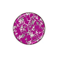 Floral Pattern Background Hat Clip Ball Marker