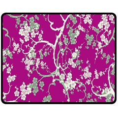 Floral Pattern Background Fleece Blanket (medium) 