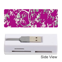 Floral Pattern Background Memory Card Reader (stick) 