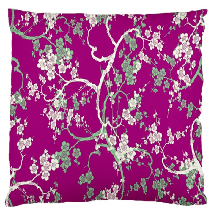 Floral Pattern Background Standard Flano Cushion Case (Two Sides)