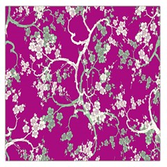 Floral Pattern Background Large Satin Scarf (square)