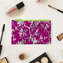 Floral Pattern Background Cosmetic Bag (xs)