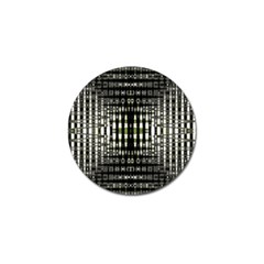 Interwoven Grid Pattern In Green Golf Ball Marker by Simbadda