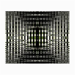 Interwoven Grid Pattern In Green Small Glasses Cloth (2-side)