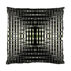 Interwoven Grid Pattern In Green Standard Cushion Case (one Side) by Simbadda