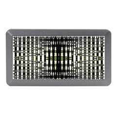 Interwoven Grid Pattern In Green Memory Card Reader (mini)