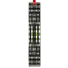 Interwoven Grid Pattern In Green Large Book Marks by Simbadda