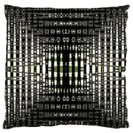 Interwoven Grid Pattern In Green Standard Flano Cushion Case (Two Sides) Front