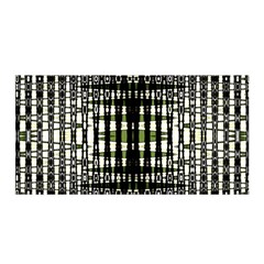 Interwoven Grid Pattern In Green Satin Wrap