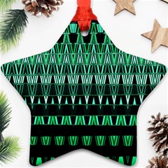 Green Triangle Patterns Ornament (star)