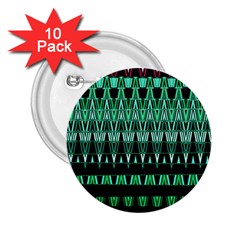 Green Triangle Patterns 2 25  Buttons (10 Pack) 