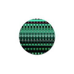 Green Triangle Patterns Golf Ball Marker (10 Pack)