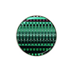 Green Triangle Patterns Hat Clip Ball Marker (4 Pack)