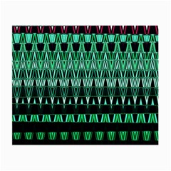 Green Triangle Patterns Small Glasses Cloth