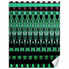 Green Triangle Patterns Canvas 18  X 24   by Simbadda