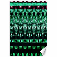 Green Triangle Patterns Canvas 20  X 30  