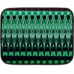 Green Triangle Patterns Double Sided Fleece Blanket (mini) 