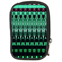 Green Triangle Patterns Compact Camera Cases