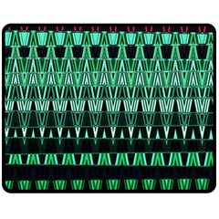 Green Triangle Patterns Fleece Blanket (medium) 