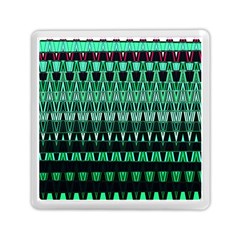 Green Triangle Patterns Memory Card Reader (square) 