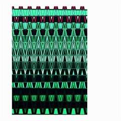 Green Triangle Patterns Small Garden Flag (two Sides)