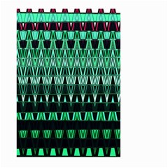 Green Triangle Patterns Large Garden Flag (two Sides)