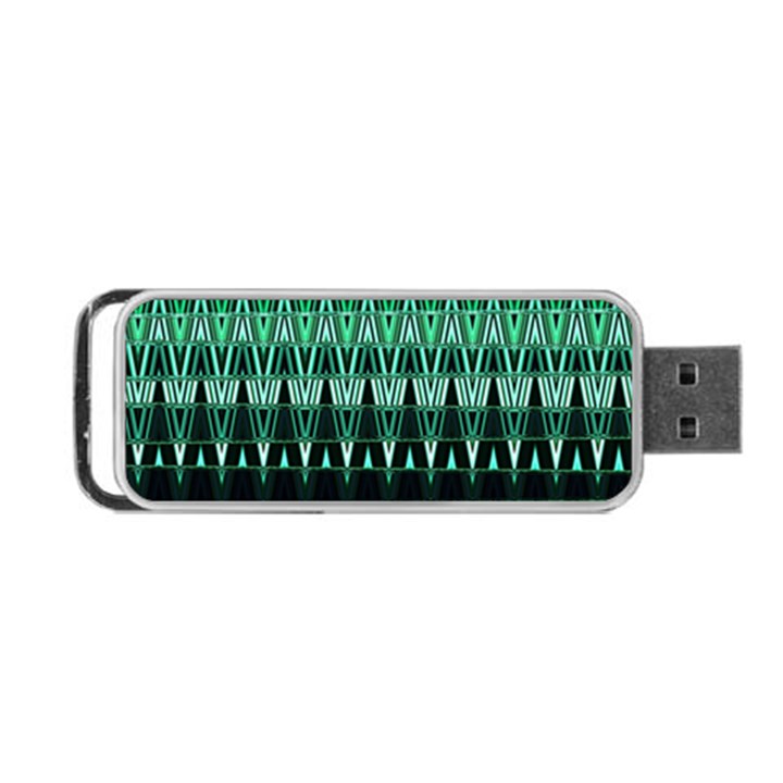 Green Triangle Patterns Portable USB Flash (Two Sides)