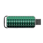 Green Triangle Patterns Portable USB Flash (Two Sides) Back